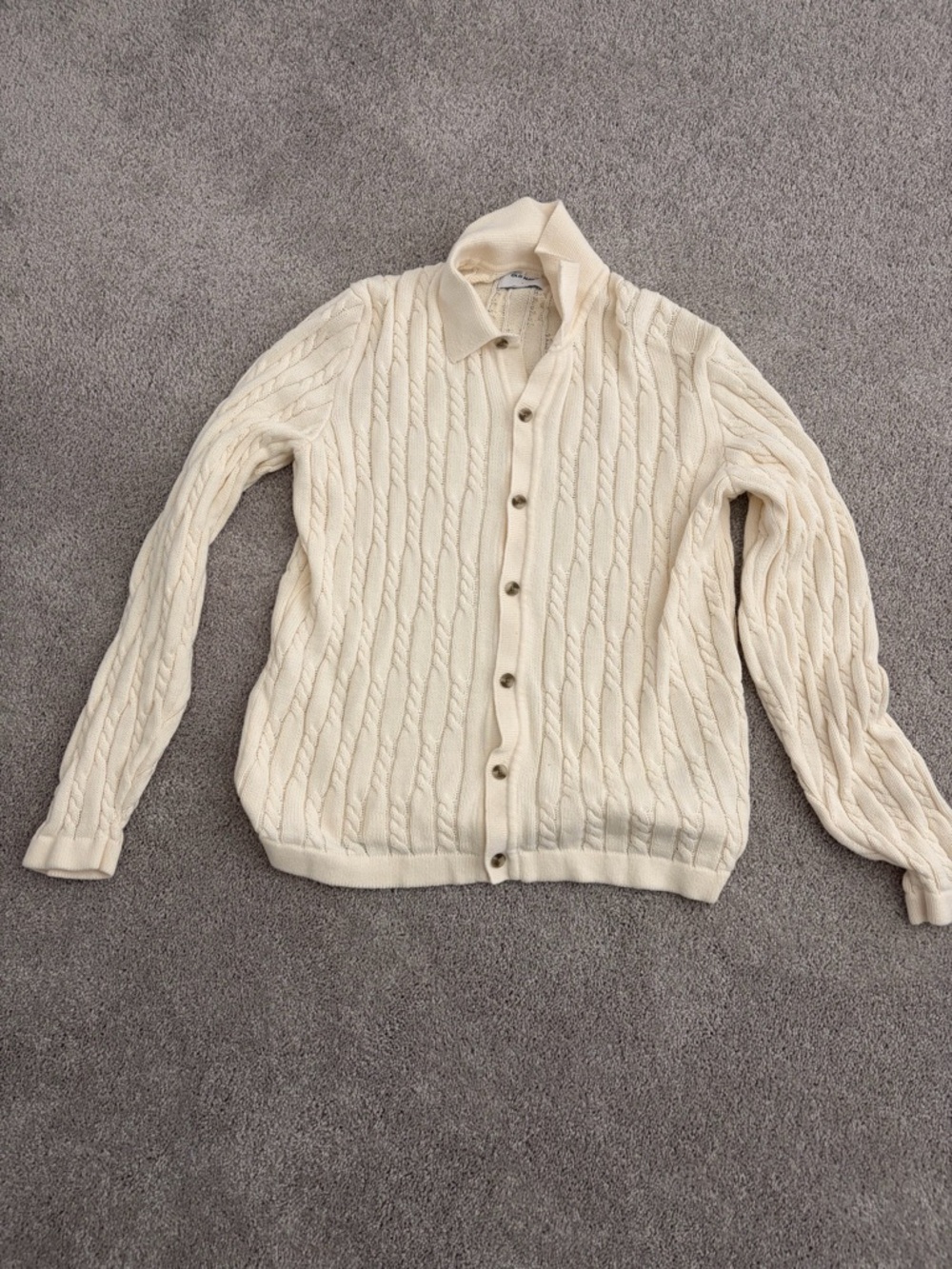 Old Navy Cream Cable-Knit Button Cardigan